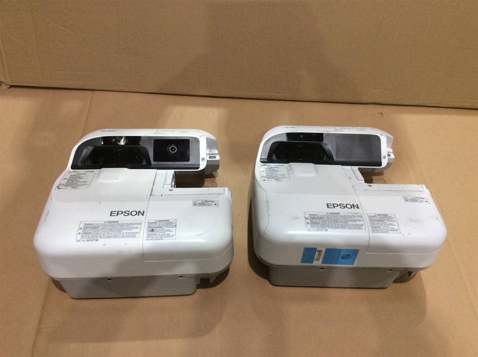 Epson EB-595Wi and EB-580 LCD Projectors (Lot of 2)