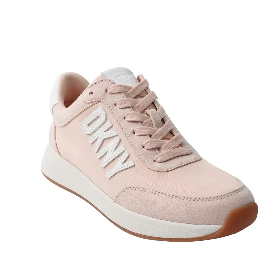 DKNY Women's Onika Lace-Up Sneakers, Size US6.5, Blush Pink.