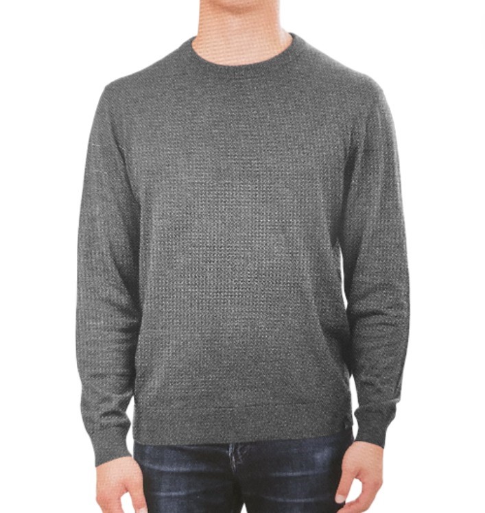 TRUE NORTH Men's Sweater, Size XL, 60% Cotton, Charcoal. NB: may have been
