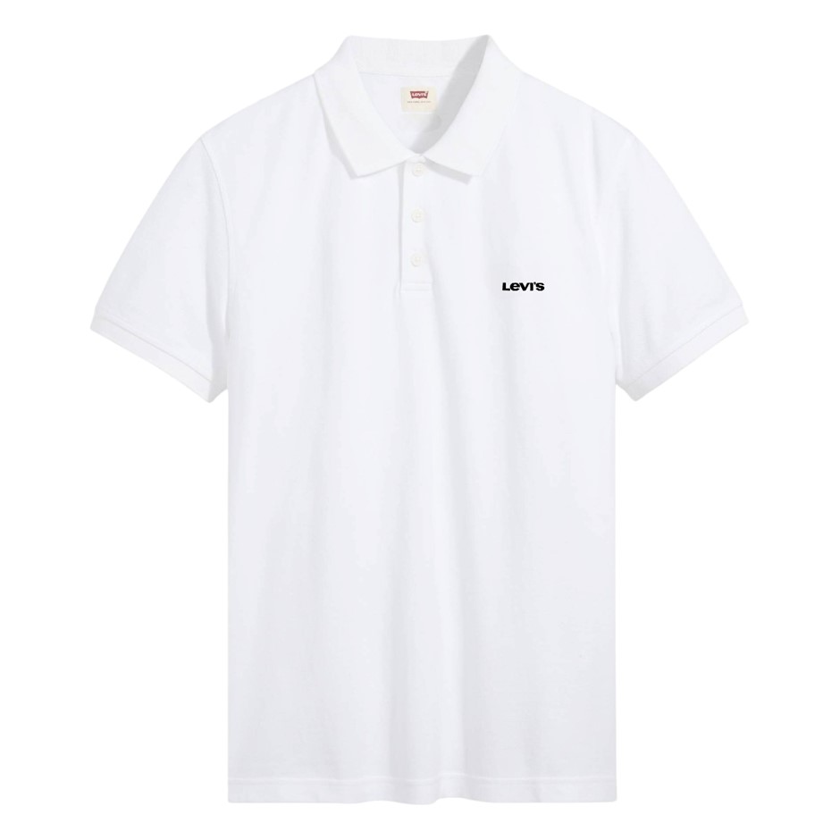 LEVI'S Men's Polo, Size 2XL, 100% Cotton, White/Black (0000), 005RV. NB: fa