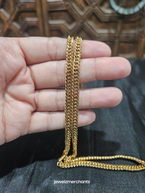 18KGold Filled /Italy Stamped Yellow Chain -60CM-4MM-Bonus Gift