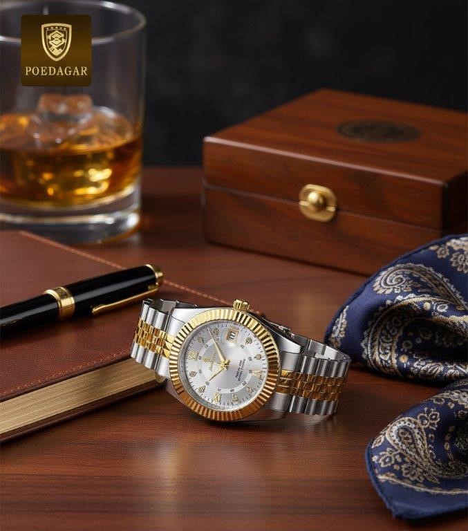 High Quality Simulated Diamond Men's Quartz Watch