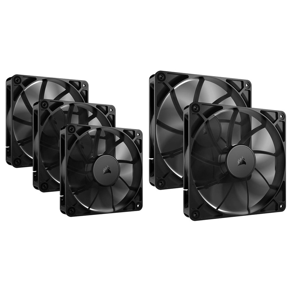 5 x Assorted Case Fans. 1 x 3 CORSAIR RS120 120mm PWM Fans (3 Pack). 1 x 2