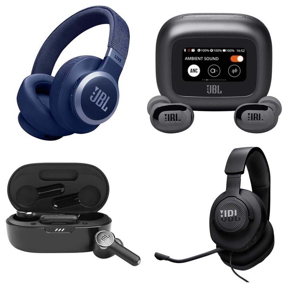 4 x JBL Accessories. 1 x JBL Live 770NC Wireless Headphones Blue. 1 x JBL L