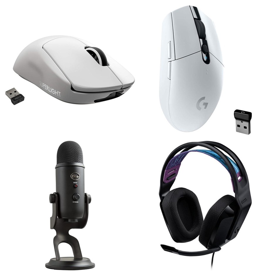 4 x Logitech Gaming Accessories. 1 x LOGITECH G PRO X Superlight Wireless W