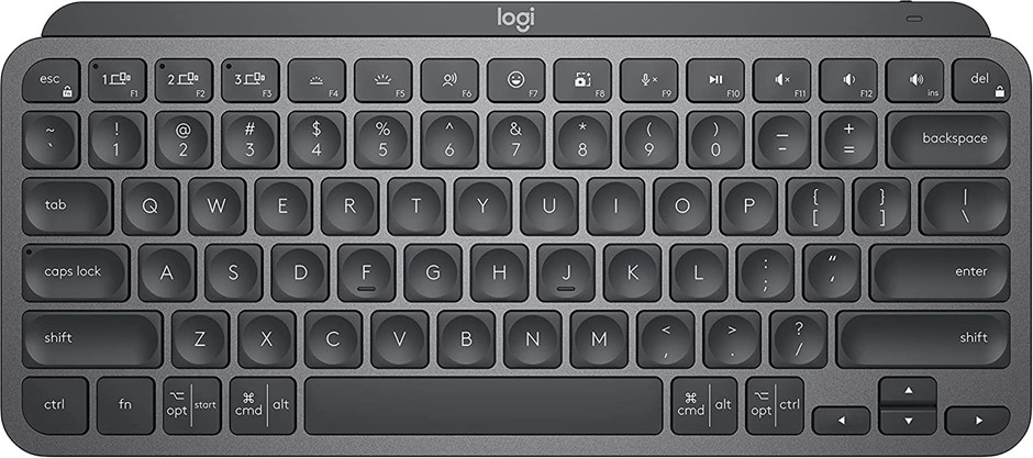 LOGITECH MX Keys Mini Minimalist Wireless Illuminated Keyboard, Graphite. N