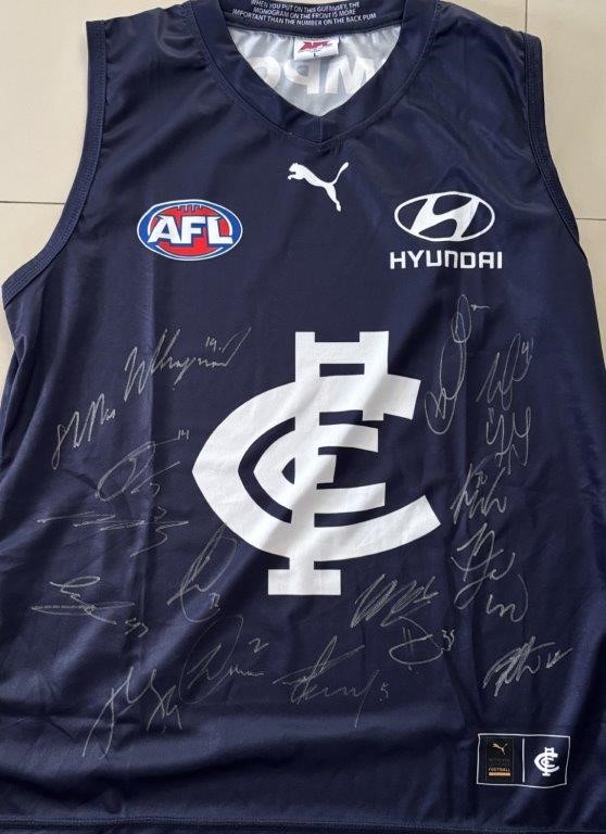 CARLTON BLUES 2026 SQUAD SIGNED GUERNSEY
