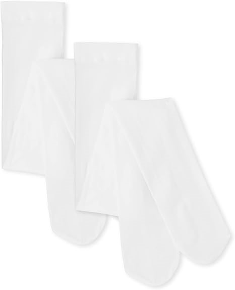 4 pack x THE CHILDREN'S PLACE Girls Tights, Size 16 (XL), White, 3011369.