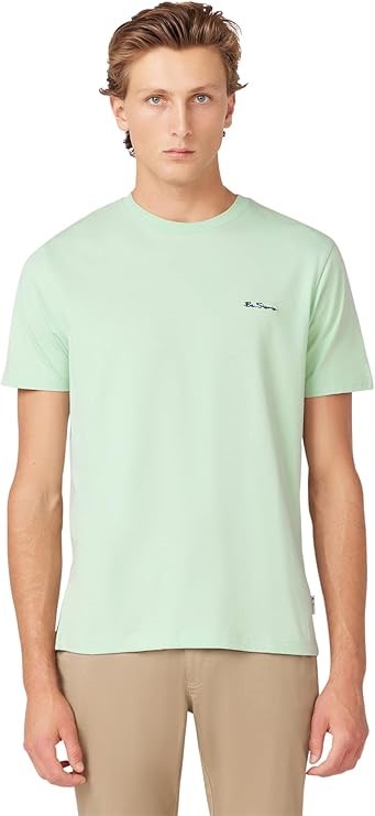 BEN SHERMAN Men's Signature Chest Embroidery T-Shirt, Size 2XL, Mint, XX-La