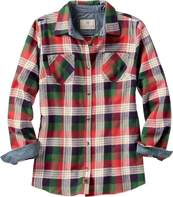 LEGENDARY WHITETAILS Women's Cottage Escape Flannel Long Sleeve Button Down