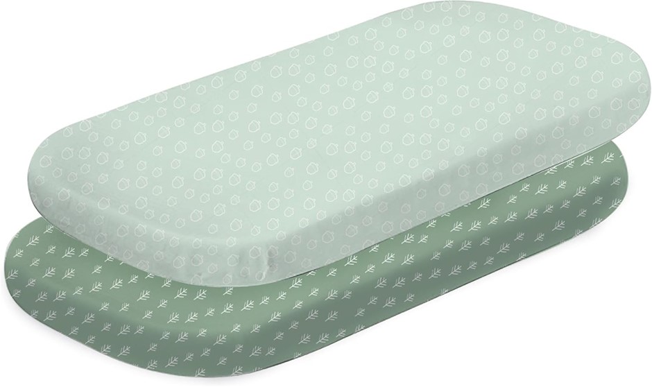 2 PK x BUBBA BLUE Co Sleeper F Sheet Avocado/Forest Green, 126491. Buyers