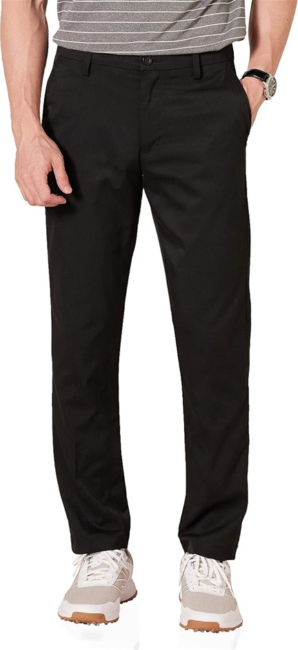 AMAZON ESSENTIALS Men's Slim-Fit Stretch Golf Pant, 28W x 32L, Black, MAE65