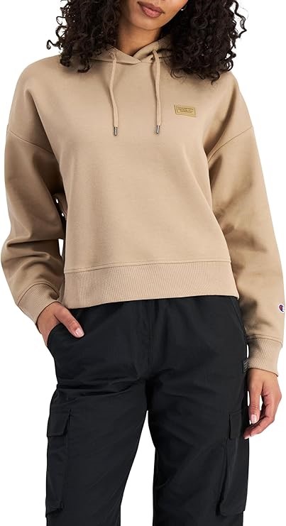 CHAMPION Women's Rochester Base Hoodie, Size S, Tan Dunes (UTZ), CQQ7N. RRP