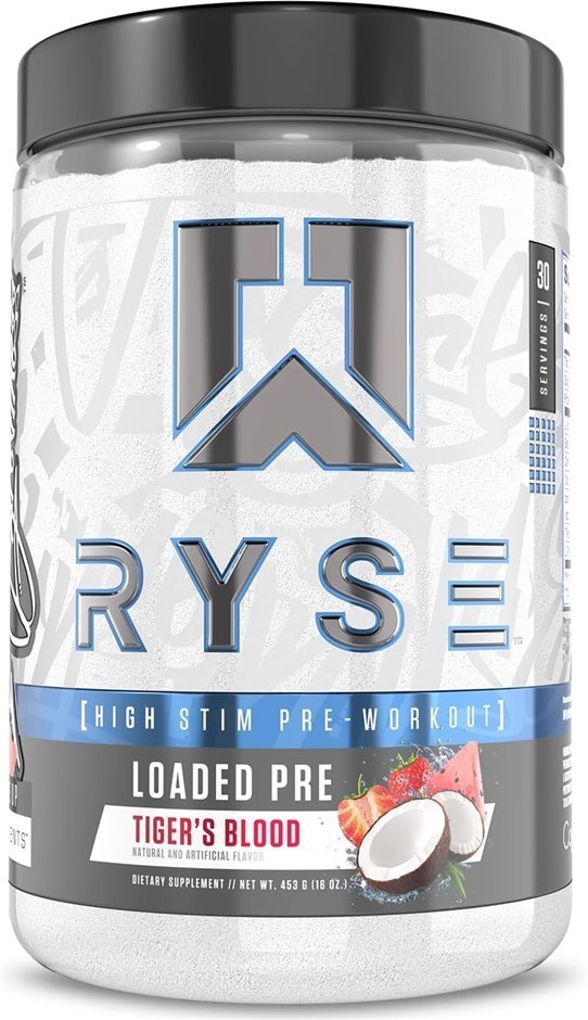 RYSE Supplements Core Series Loaded Pre-Workout Powder, Tiger's Blood, 438g