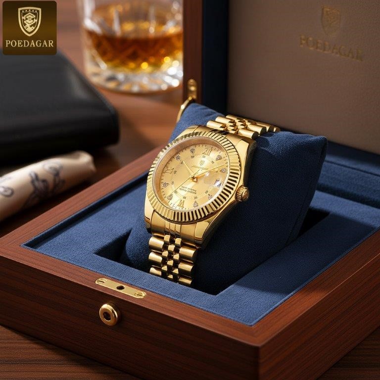 High Quality Simulated Diamond Men's Quartz Watch