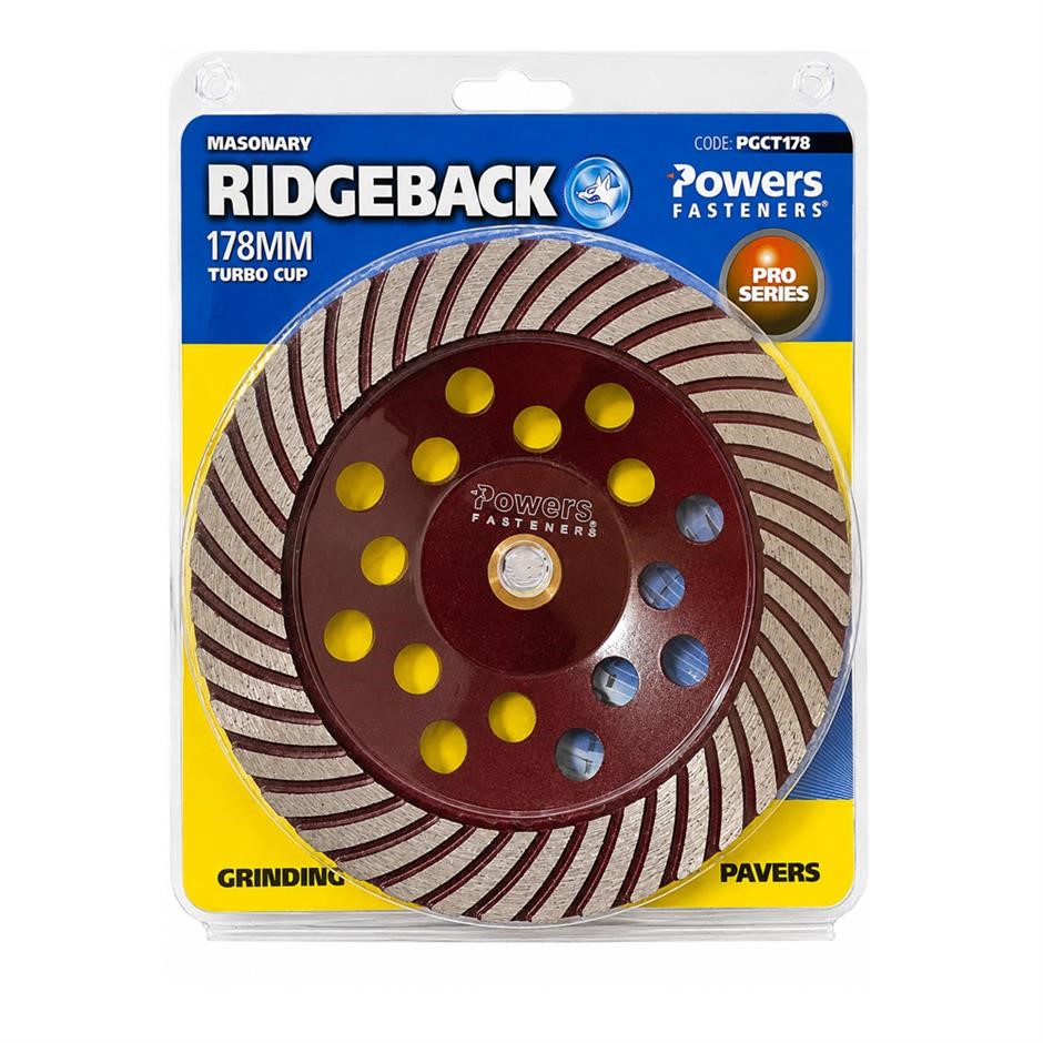 POWERS FASTNERS RIDGEBACK Pro Series 178mm Masonary Turbo Style Concrete Gr