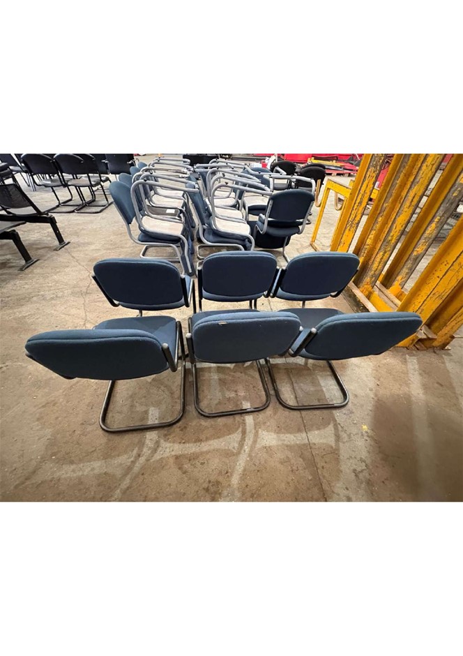 Chairs Set of 6 Blue
