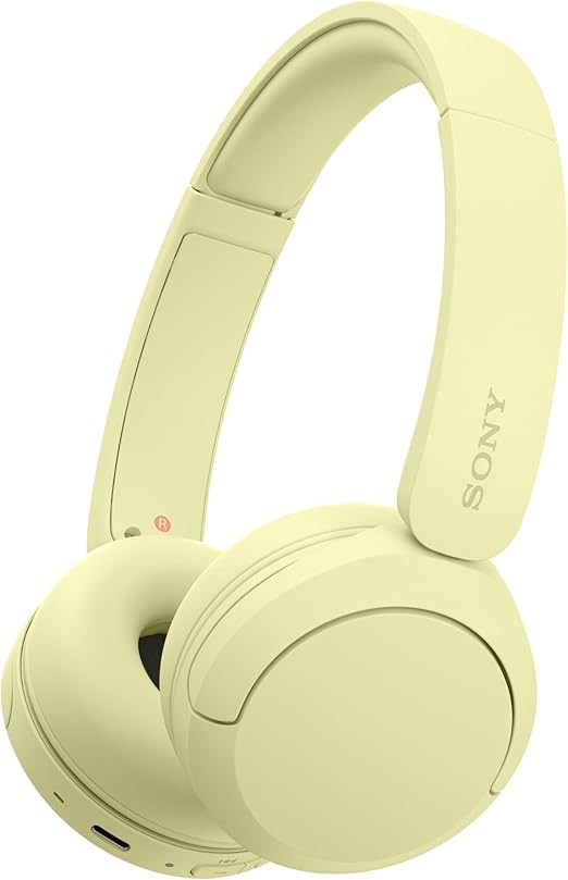 Sony WH-CH520 Wireless Headphones, Light Comfortable, on-Ear Style, Clear V