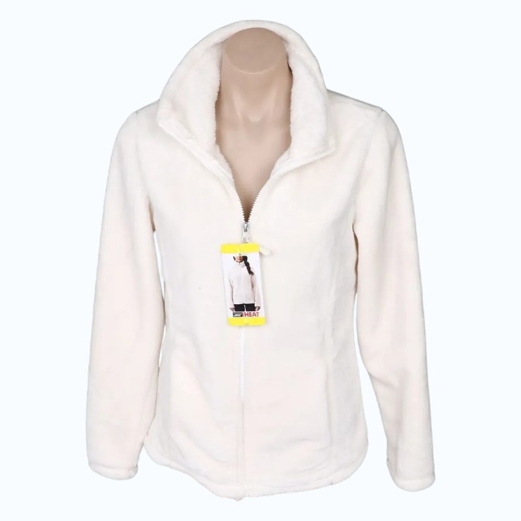 32DEGREES Women's Faux Fur Jacket, Size M, Cream. Buyers Note - Discount F