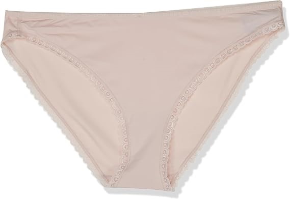 2 x TOMMY HILFIGER Women's Lace Bikini Panties, Large, Pale Pink (TJP), UW0