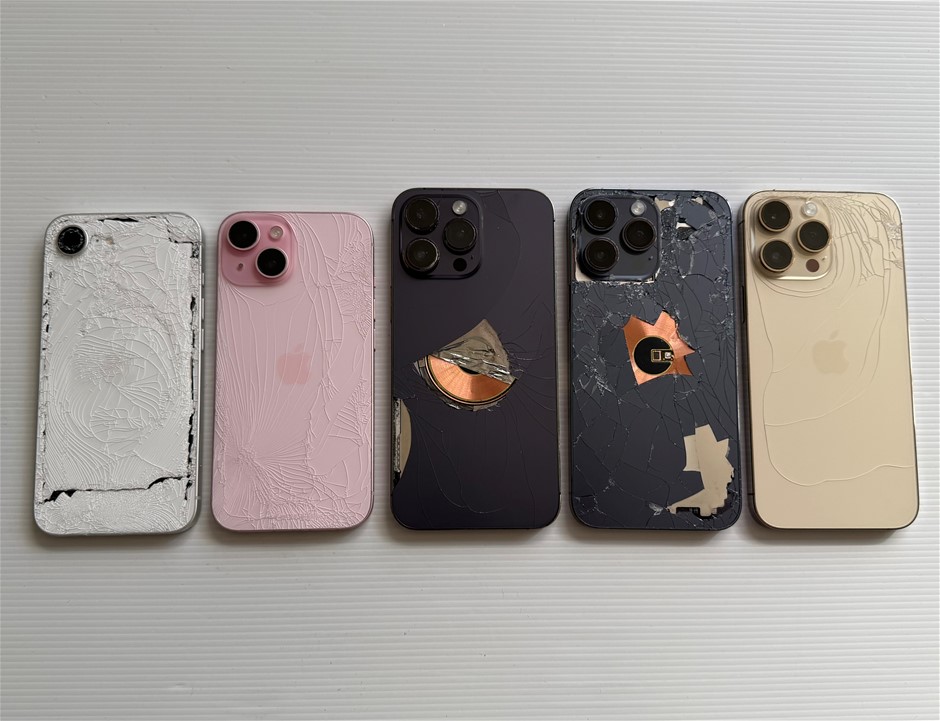 Apple iPhone 16e 128Gb / 15 128Gb / 14 Pro Max - For Parts (Lot of 5)