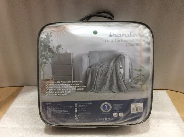 Dreamaker DM-07848 Faux Fur Heated Throw Blanket (200x180cm)