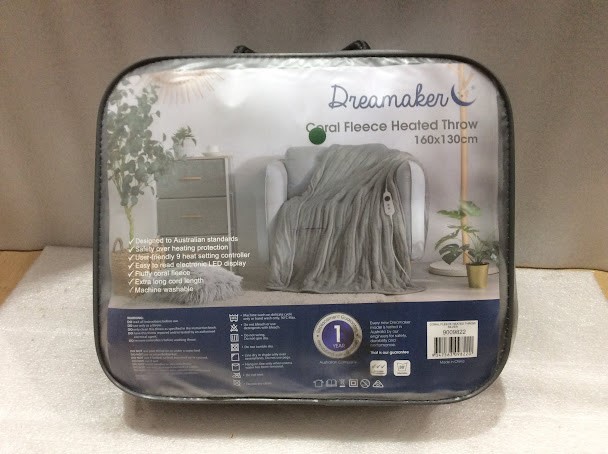 Dreamaker 9009822 Coral Fleece Heated Blanket (160x130cm)