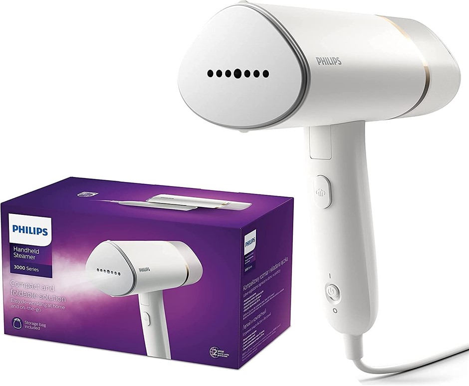 PHILIPS Handheld Steamer 3000 Series, Compact and Foldable,