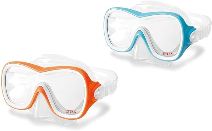 4 x INTEX Wave Rider Mask, Comprising: 2x Orange & 2x Aqua.