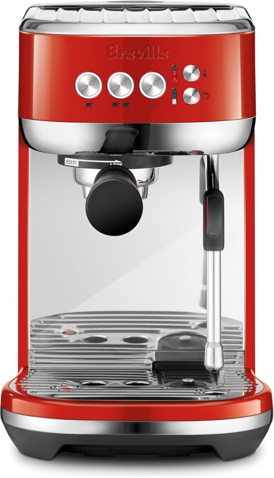 BREVILLE Bambino Plus Coffee Machine, Pomodoro Rosso, BES500PMR4IAN1.