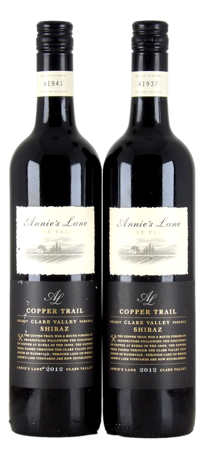 Annie's Lane Coppertrail Shiraz 2012 (2x 750mL), Clare Valley