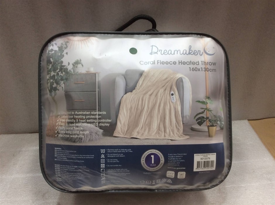 Dreamaker 9012079 Coral Fleece Heated Throw