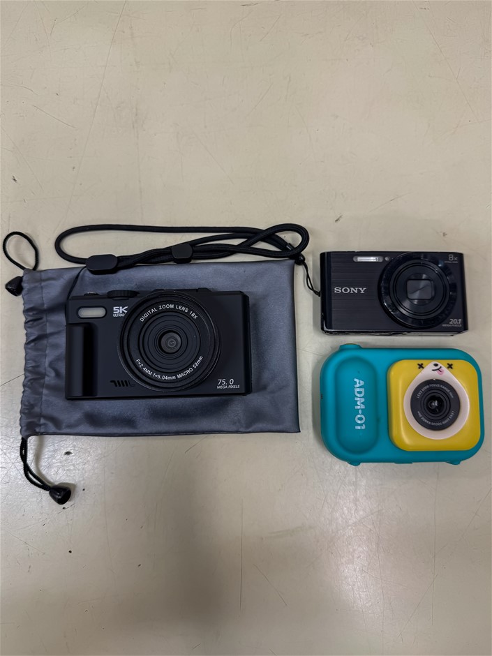 3 x Assorted Cameras including