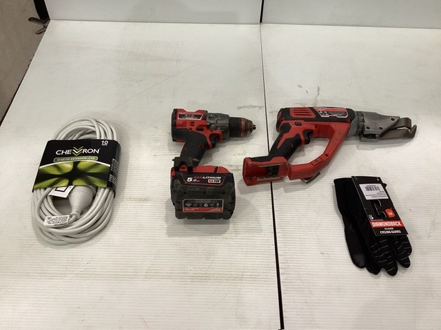 <p>Milwaukee Power Tools , Gloves, Power Lead</p>