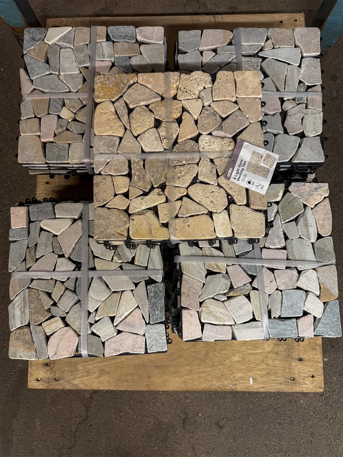 9 x ANKO 4 Pack Stone Decking Tiles