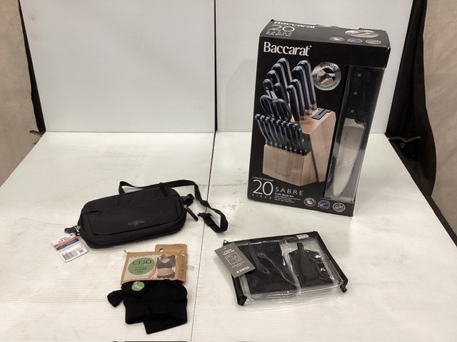 Baccarat Knife Set, Travel Hip Bag, Travel Set, Shaper Bra