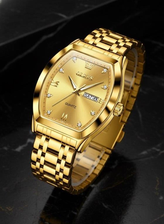 High Quality Simulated Diamond Men's OLEVS Watch-Include Box Original