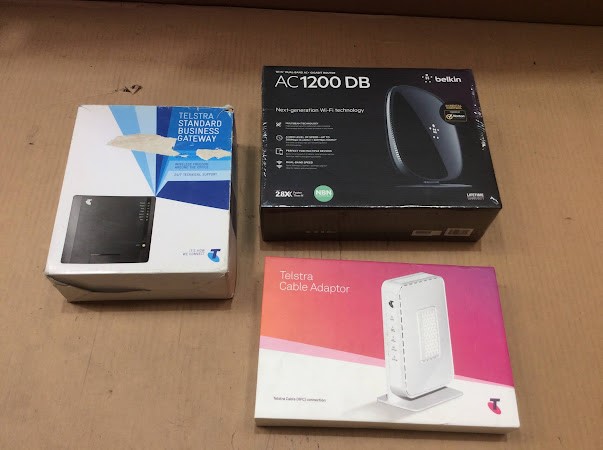 Modem & Gigabit Router & Cable Adaptor New (Lot of 3)