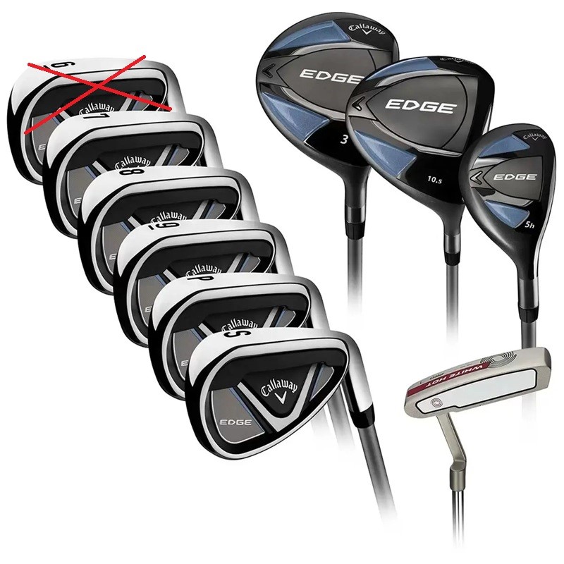 CALLAWAY Edge Men's 9 Piece Right Handed Regular Flex Golf Club Set, Model