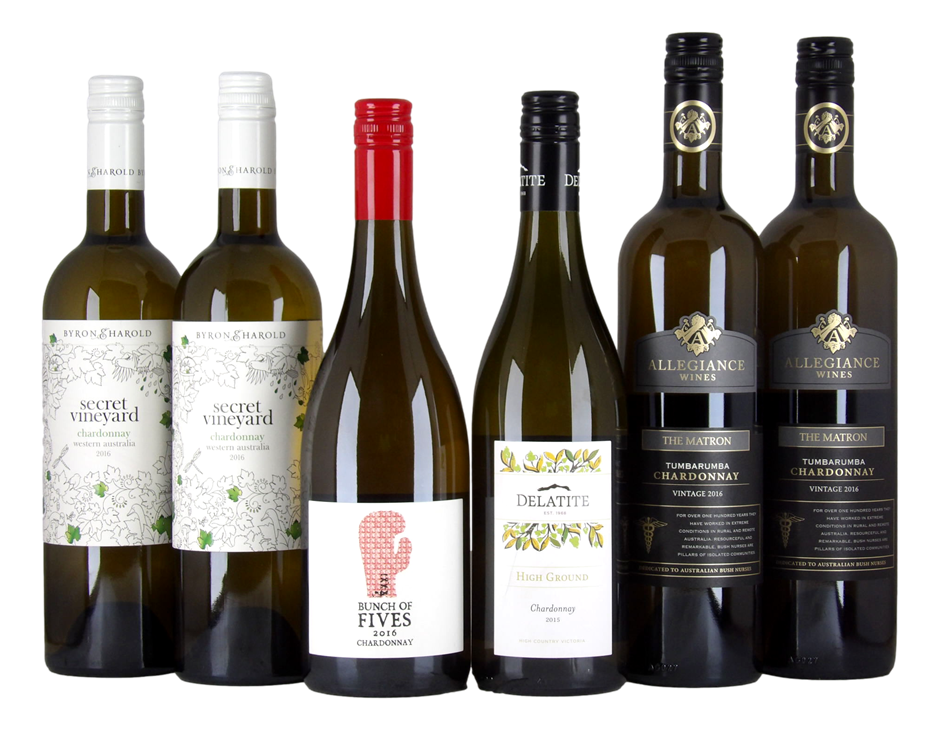 Mixed Chardonnay Wine Pack (6x 750mL)