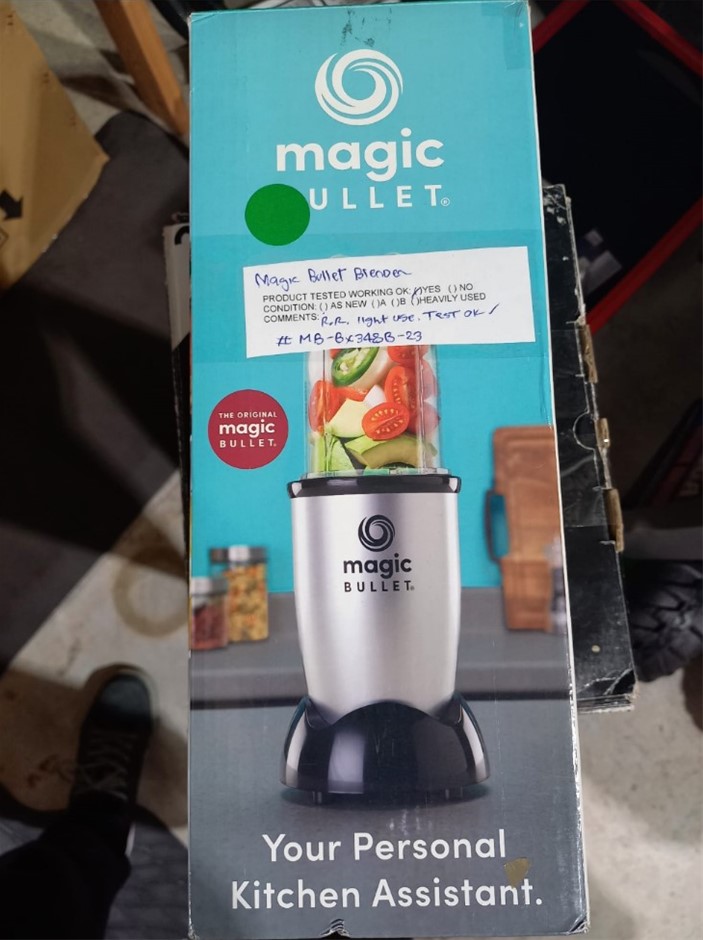 MAGIC BULLET Blender, Model MB-BX328B-23. NB: Minor use, Not Boxed.