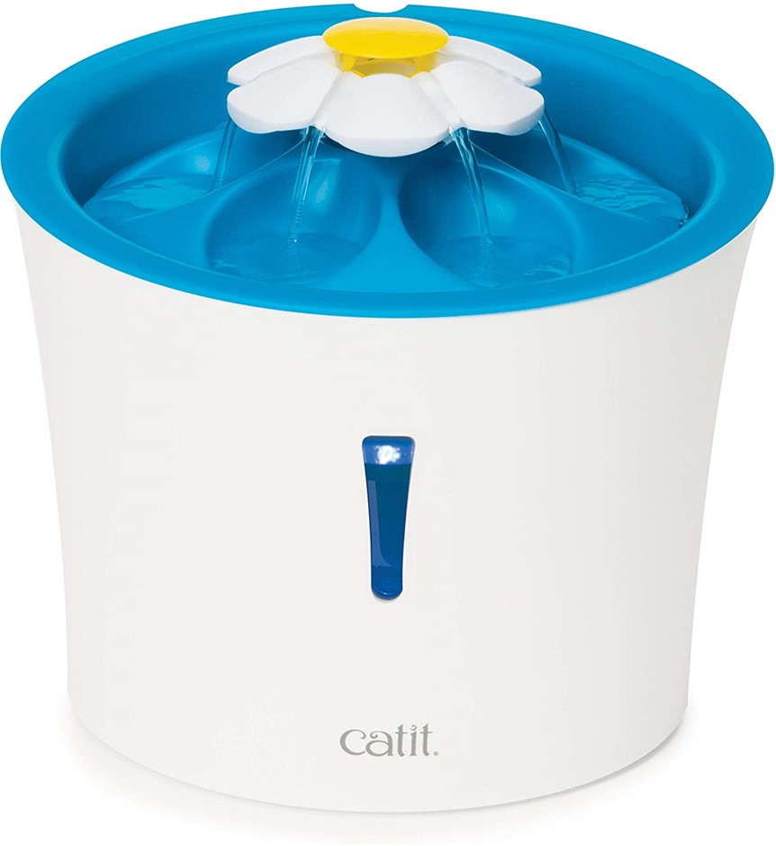 CATIT Water Fountain, 3L Capacity, Colour: White/Blue. NB: Missing the Flow