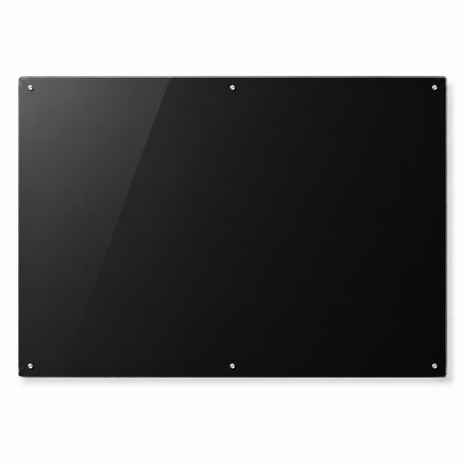 1800x1200 Toughened Glass Whiteboards Black White Frosted