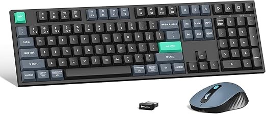 KEYCHRON Silent B36 Wireless Keyboard and BM25 Mouse Combo, 2.4 GHz/Bluetoo