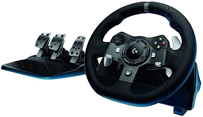 LOGITECH, G920 Driving Force Racing Wheel for Xbox One. NB: Turns On. No Fu