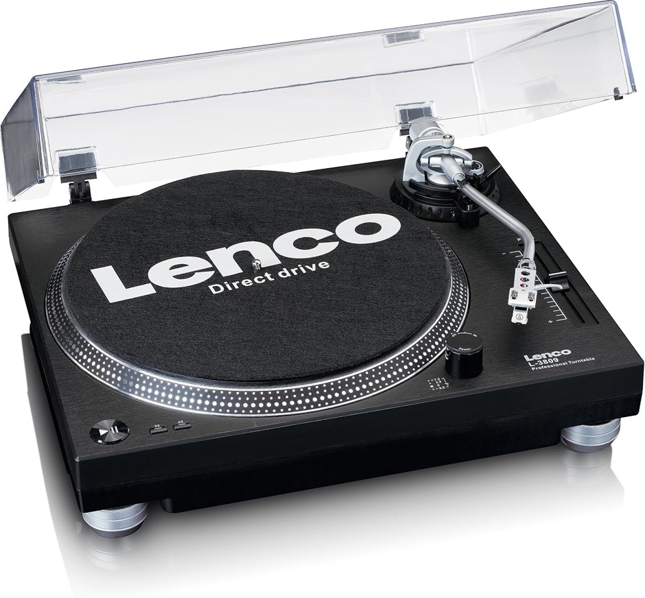 Lenco Direct Drive Turntable with USB/PC Encoding, Black. NB: Well-Used.