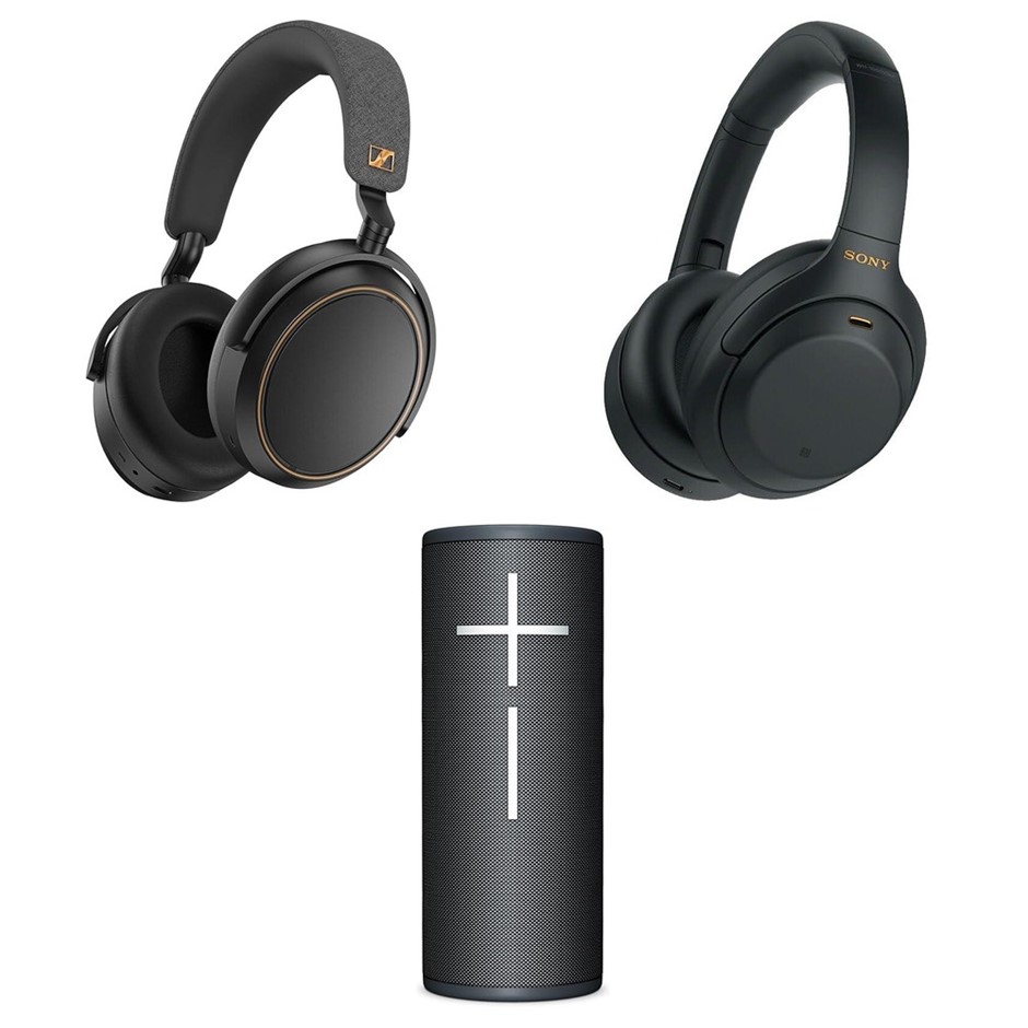 3 x Assorted Audio Accessories. 1 x SENNHEISER Momentum 4 Wireless Noise Ca