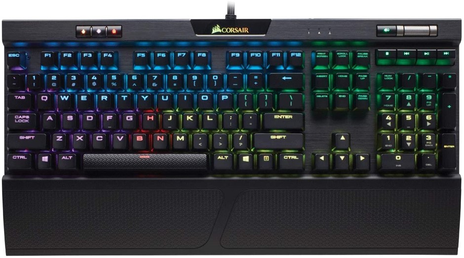 COSAIR K70 RGB MK.2 Gaming Keyboard, USB Passthrough & Media Controls - Lin