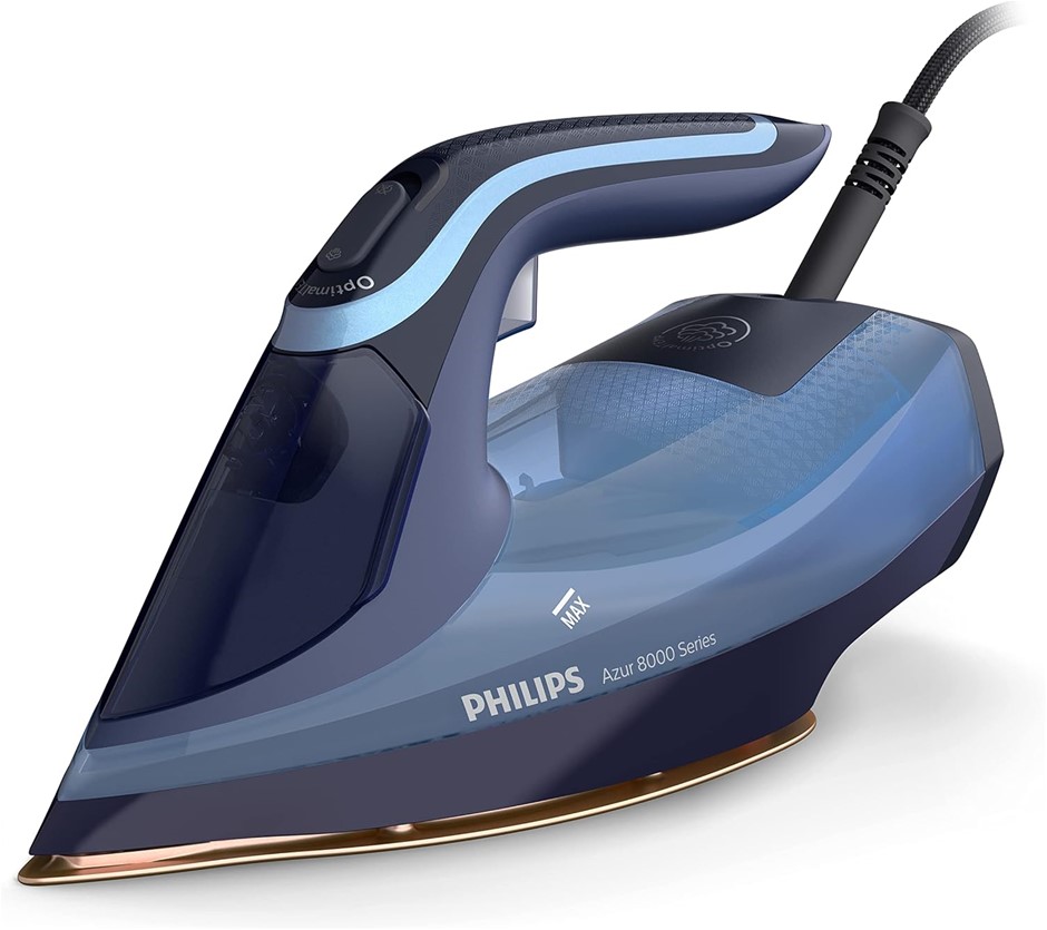 PHILIPS Azur 8000 Series Steam Iron, 3000 W, OptimalTEMP Technology, Light