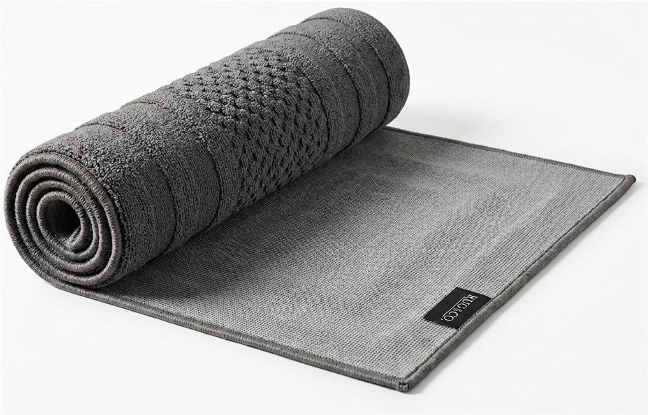 3 x RUG & CO. Tufted Floor Runner, 60x175cm, Grey. N.B: 1 x mat has a stain